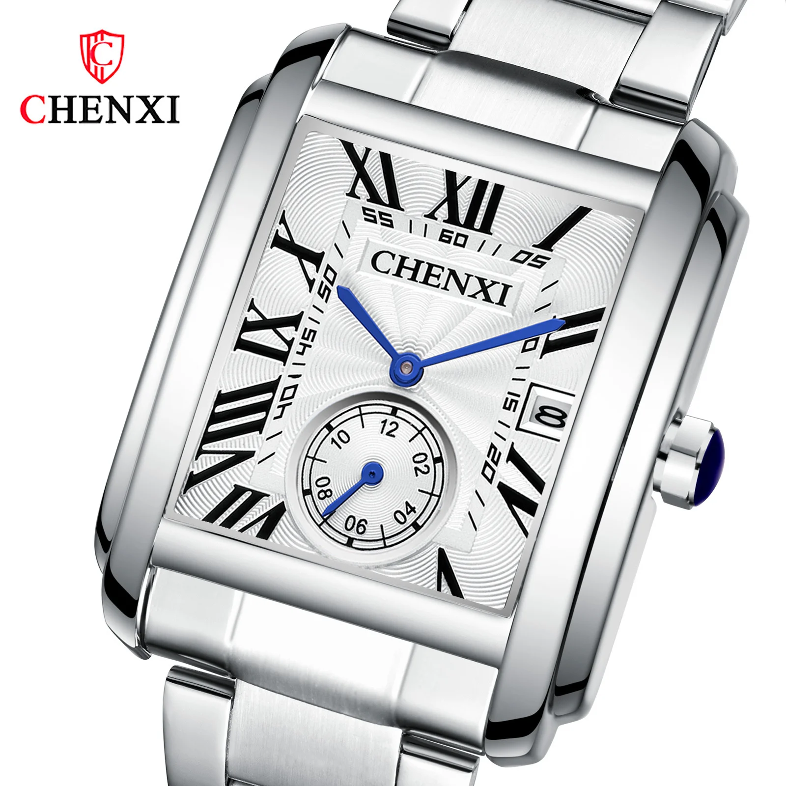 

Chenxi 8216 Brand New Square Steel Band Guangzhou Fashion Watch Men's Electronic Wrist Quartz Watches Man Clock