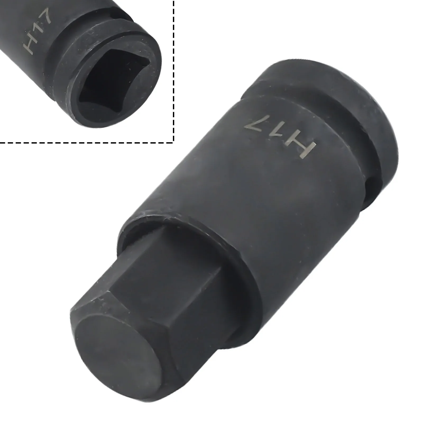 1/2 Inch Drive Impact Socket Hex Bits Wrench Adapter Air Driver Head Ratchet Adapter 55mm H4 H5 H6 H7 H8 H10 H12 H14