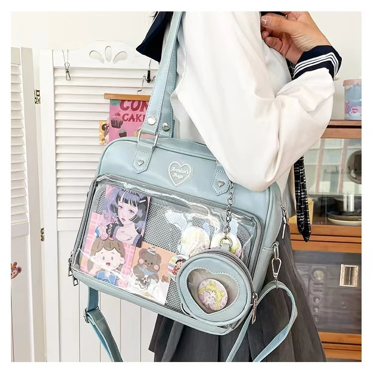 Frauen japanischen Stil Trend kawaii Süßigkeiten Farbe große Kapazität ita Tasche Mode Student adrette Umhängetasche Messenger Umhängetasche – Detail 37