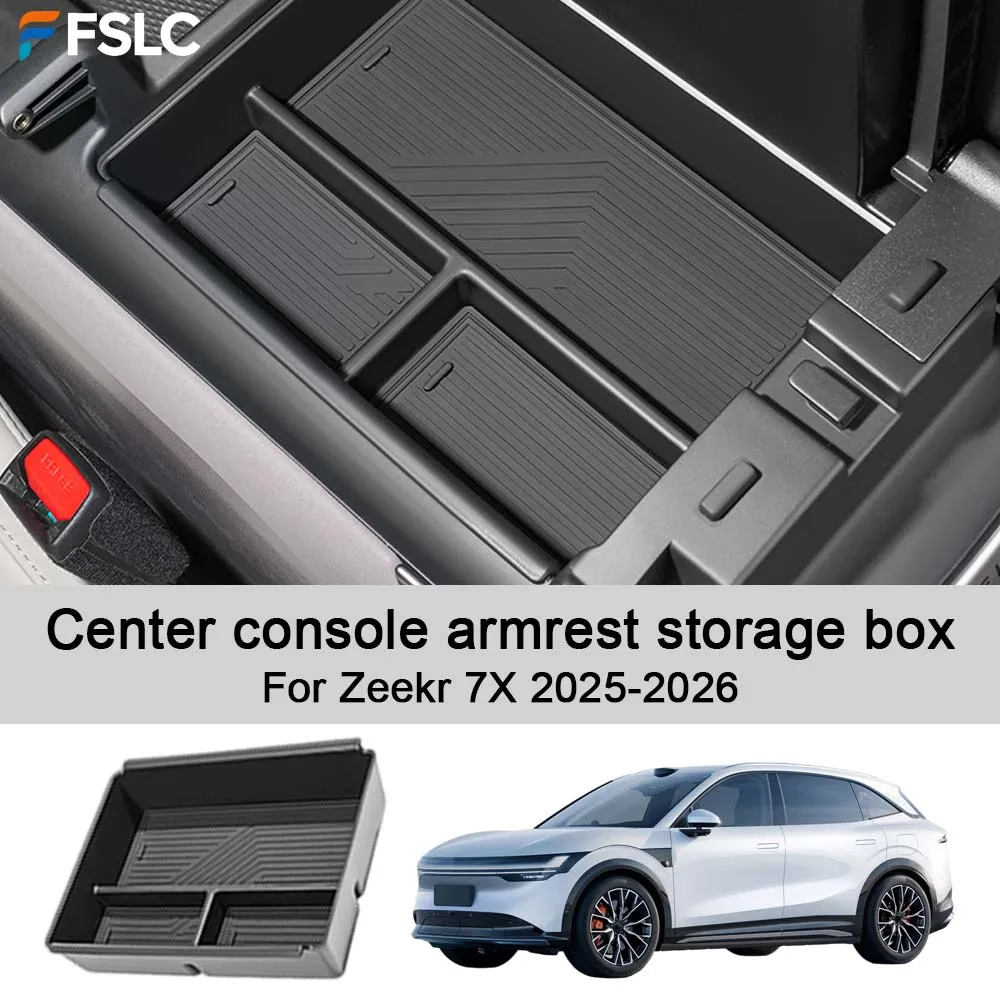 

Cars Accessories Center console armrest storage box For Zeekr 7X 2025-2026 Black Car Decoration Upgrade Modify A Car