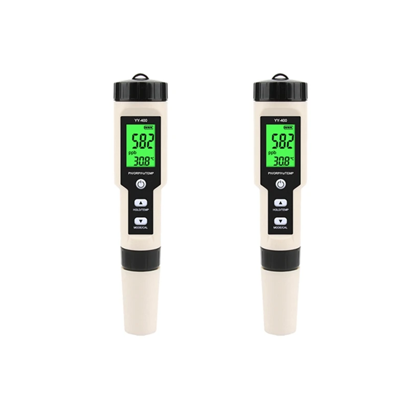 GTBL 2X 4 In 1 YY-400 PH/ORP/H2&TEM Meter Digital Hydrogen Ion Concentration Tester For Aquarium, Swimming Pool, Backlight