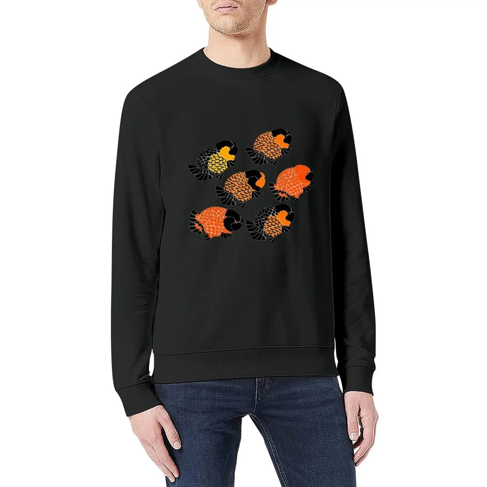 Ranchu Goldfish group 6 Pullover pakaian musim gugur Korea pakaian estetis mantel pria sweatshirt baru