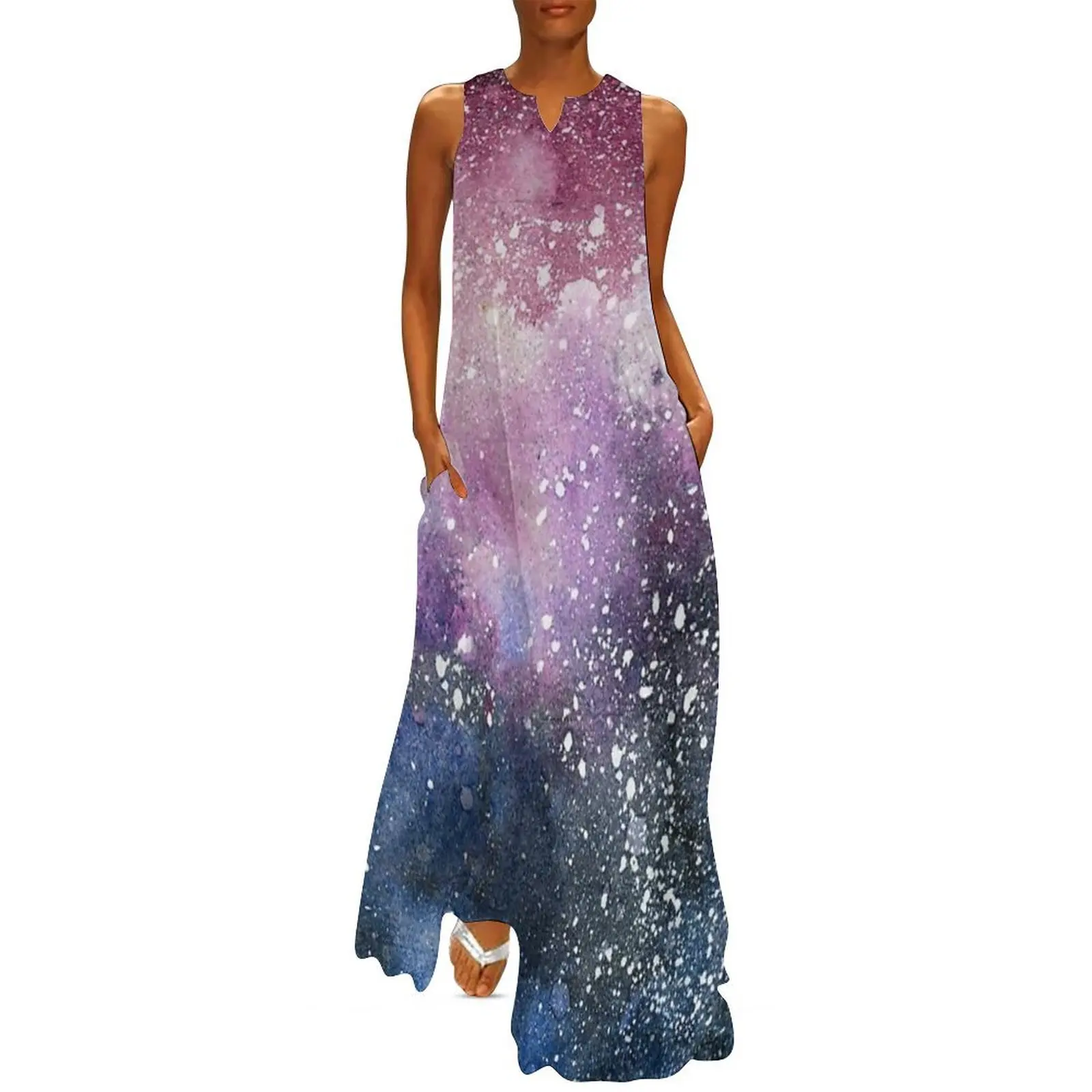 

Gender Fluid Pride Galaxy Long Dress dresses with long sleeves Women's summer dresses beach outfits for women