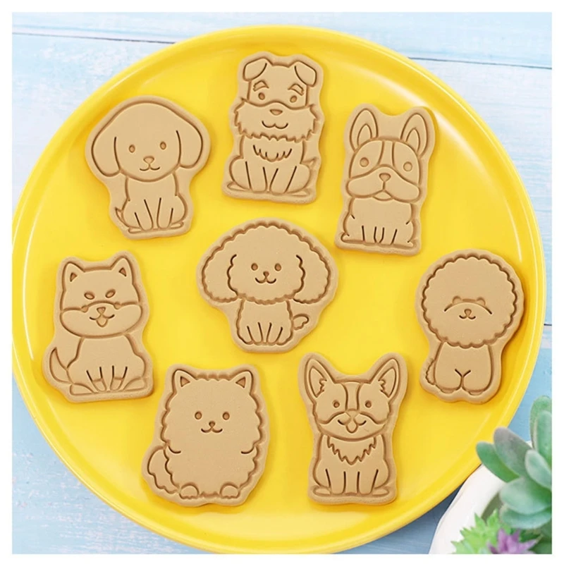 16Pcs Dog-Fondant Cutters Mold DIY Decorative Baking Tools Sugarcraft-Stamp Mold Drop shipping