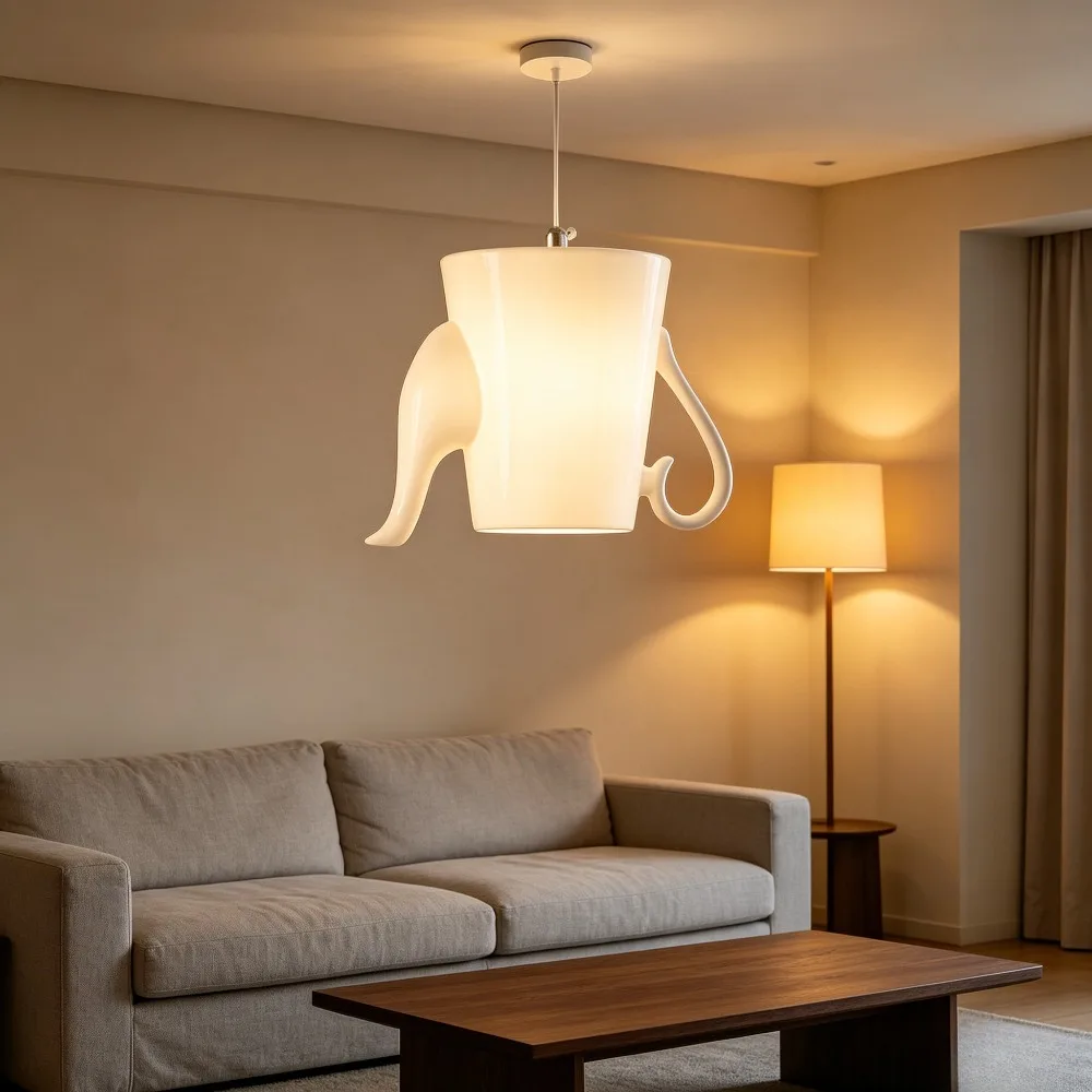 Ceramic Led Pendant Light Modern Tea Cup Teapot Hanging Lamp Kitchen Dining Room Lights Bar Cafe Home