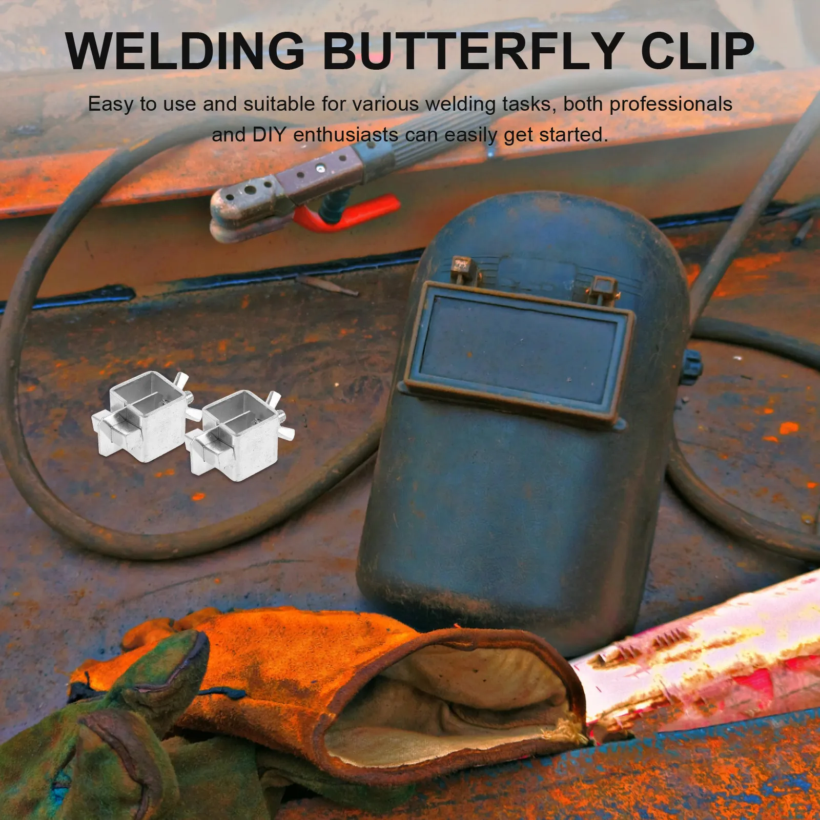 8Pcs Heavy Duty Welding Clamp Butt Welding Clamps for Welder Excellent Conductivity Robust Design Automotive Manufacturing