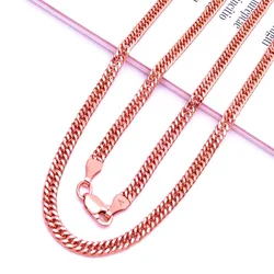 Classic Copper plated rose gold Long Chunky Necklace New Fashion Chains Hip Hop Style Stacked Party fashion Jewelry
