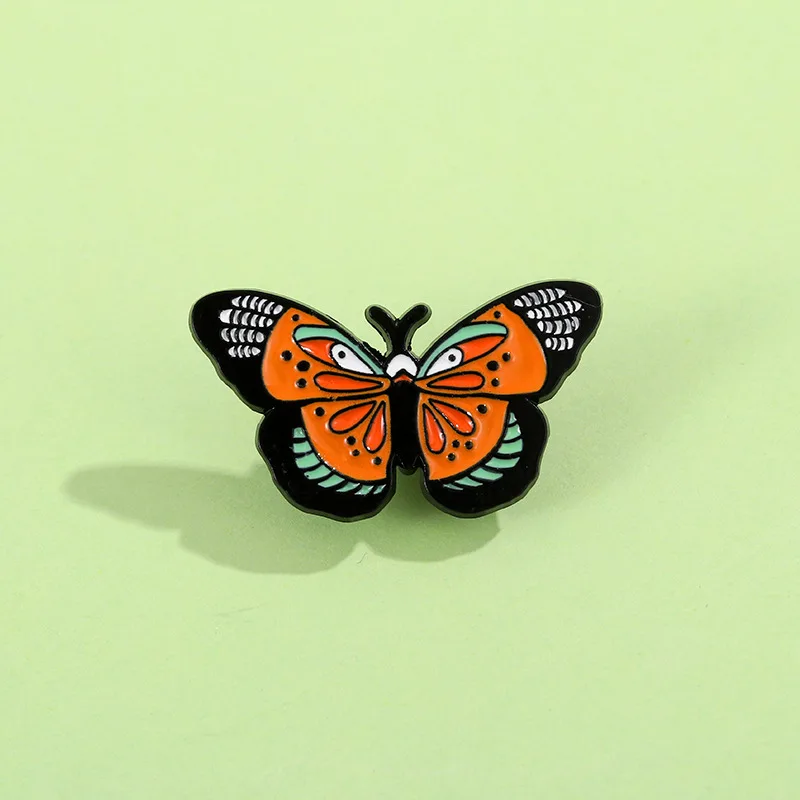 Beautiful Butterfly Brooch Cartoon Backpack Accessories Enamel Alloy Badge Commute Pin DIY Clothing Bags Hat Scarf T-shirt Jeans