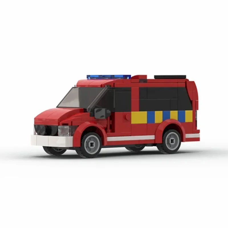 MOC chef des pompiers véhicule MOC-49846 voiture jouet nuits de construction modèle 266 pièces camion modèle Puzzle garçon jouets cadeau d'anniversaire cadeau de noël