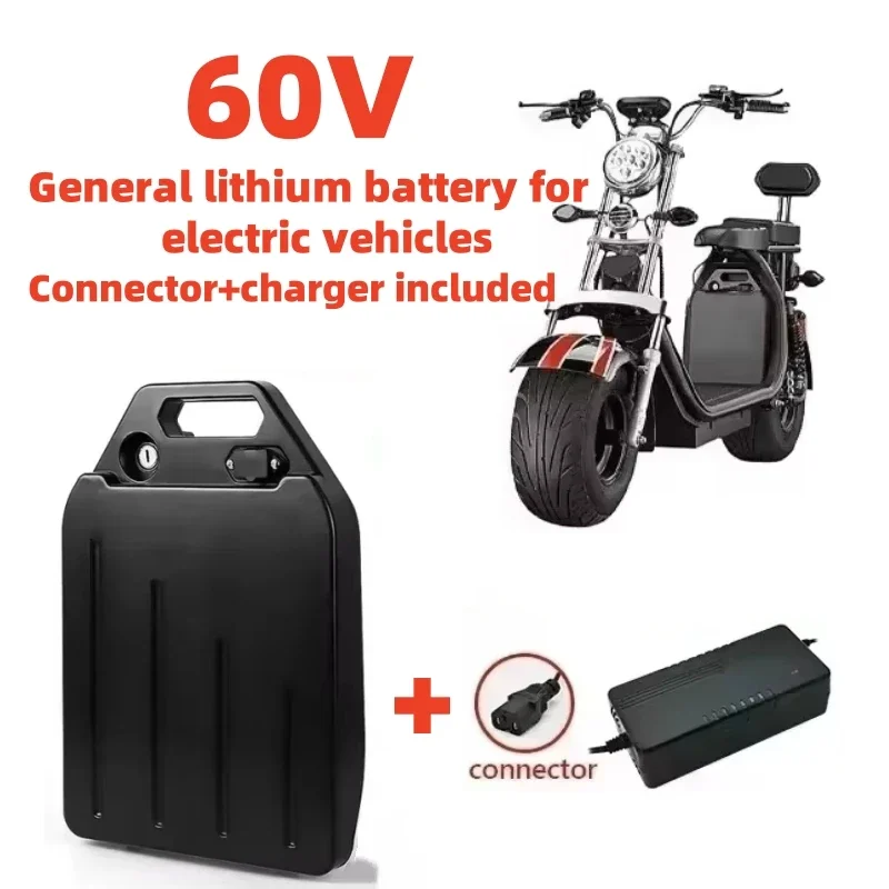 

Electric Scooter Battery 60V 20Ah-100Ah, Suitable for 250W~1500W Motorcycle/tricycle Waterproof Lithium Battery+67.2V Charger