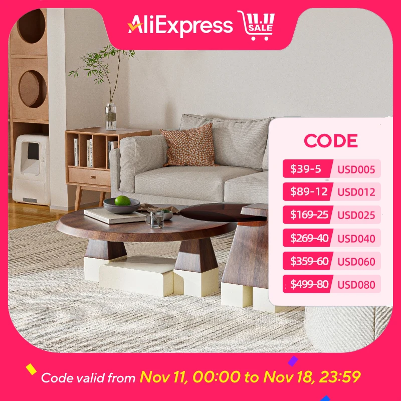 

Центральный коричневый торцевой столик Эстетический европейский уникальный роскошный журнальный столик Современный скандинавский дизайнер Stolik Kawowy Мебель для дома