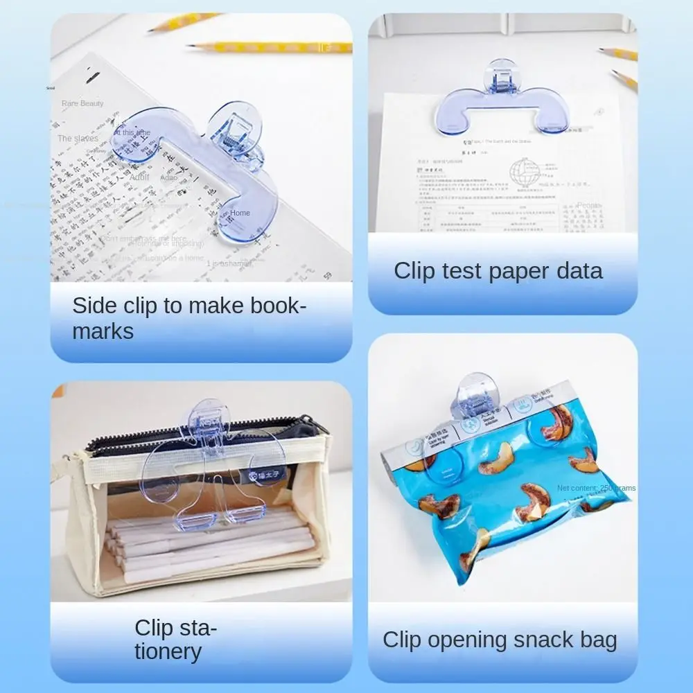 

12° Support Angle Reading Aid Fixed Book Clip Visible Creative Reading Book Marker Clip Portable Multi-Functional