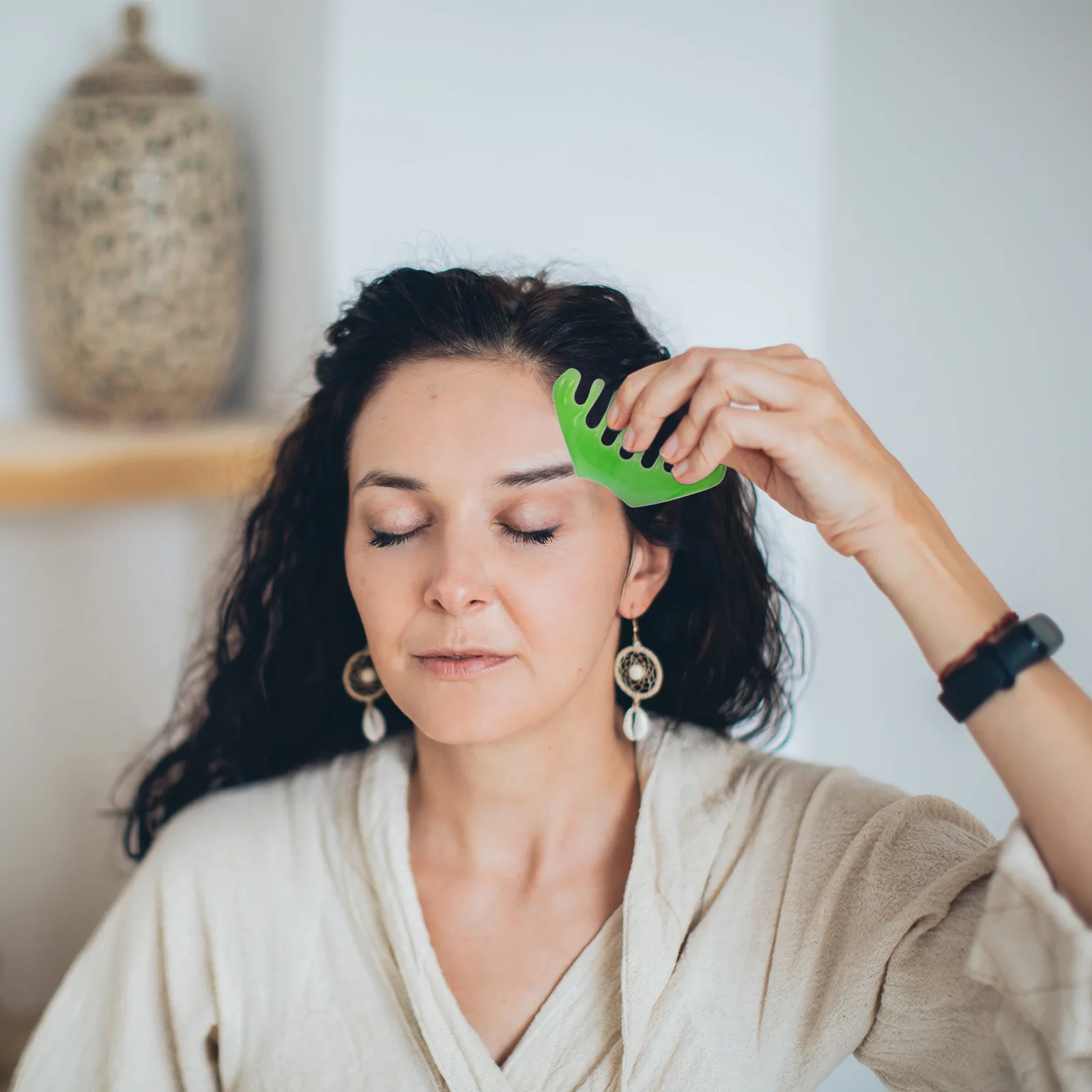 

2pcs Massage Comb Lightweight Portable Scalp Massager For Acupoint Therapy Travel Gua Sha Comb Meridians Massager Scraping