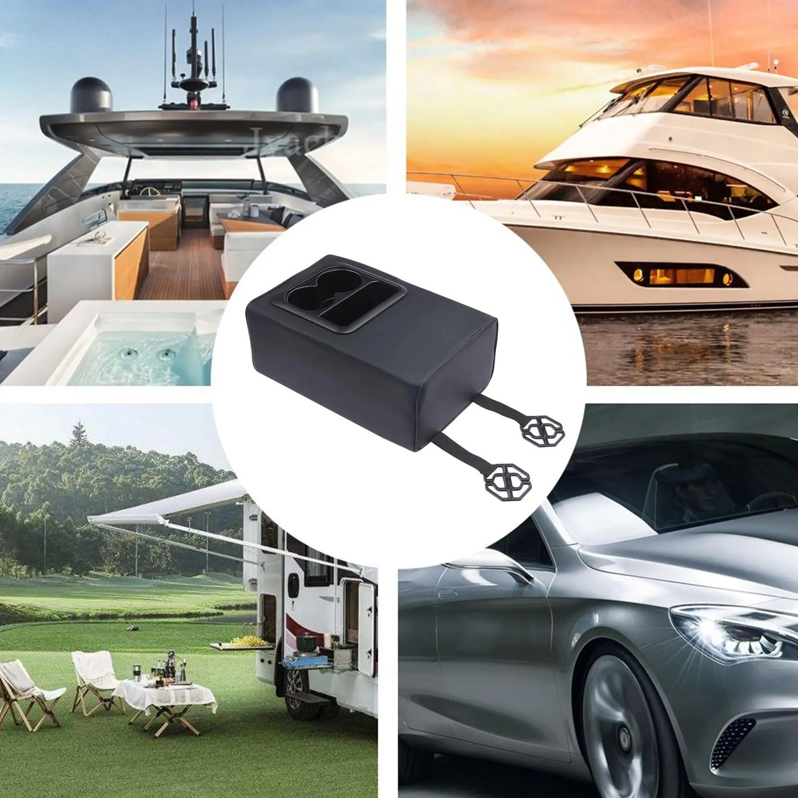 

Backseat Arm Rest Box Automotive Arm Rest Organizer With Cup Holder Car Rear Seat Armrest 2 Row Console Box For SUV Truck Sedan