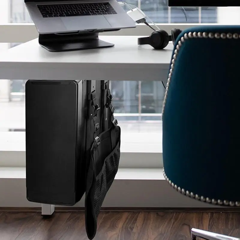 Universal PC Case Holder Under Desk Wall Side CPU Stand Adjustable Computer Mainframe Hanger Host Box Stand Bracket Rack