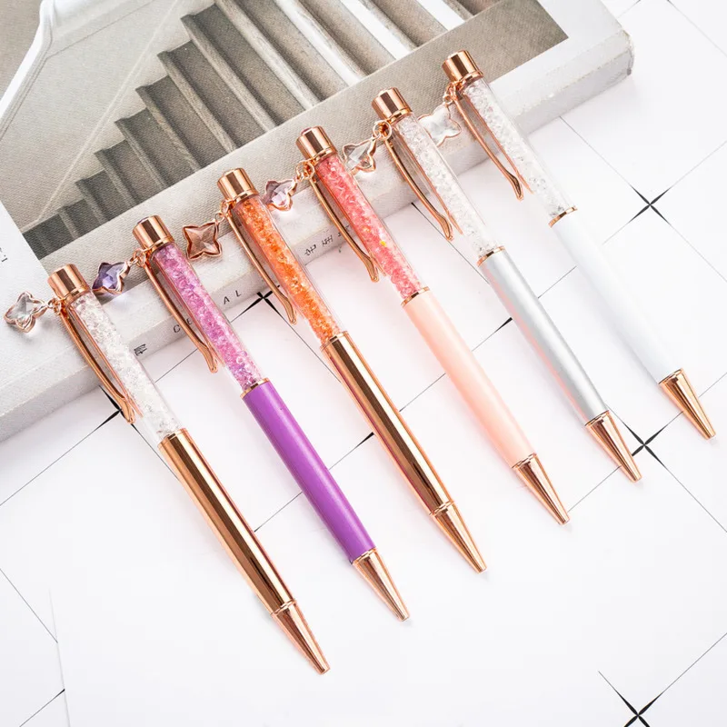 Ballpoint Pen School Supply Stationery Office Metal Crystal spinning luxury brand high quality nurse diamond rose gold Clover