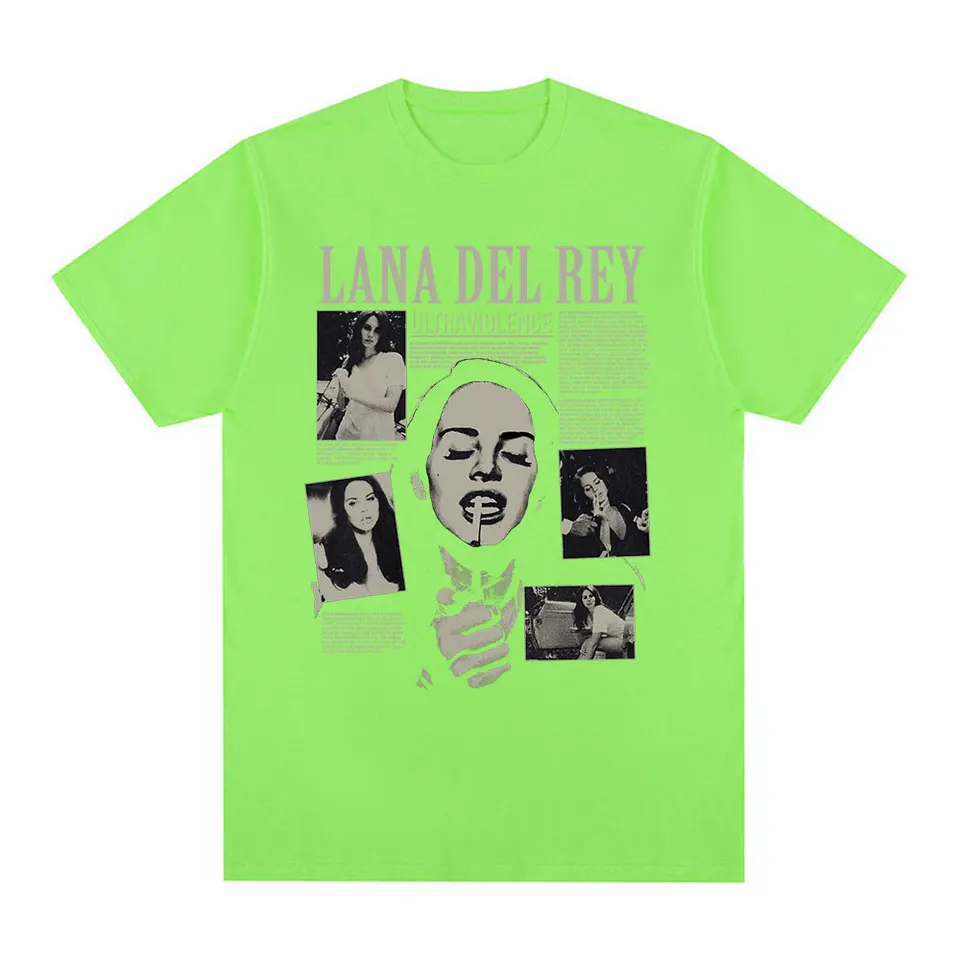 Singer Lana Del Rey T-Shirt Hip Hop Vintage Short Sleeve
