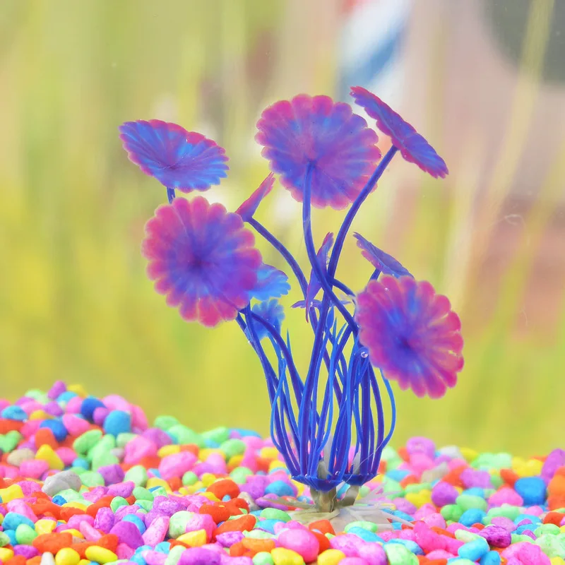 1pc Artificial Grass Aquarium Decoration Water Ornament Plastic Plant Fish Tank Aquarium Decoration Accessories Multi Colors