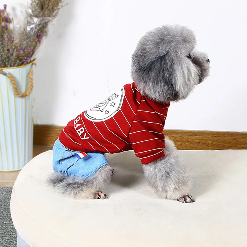 Denim Pet Dog Clothes For Dog Coat Jacket Winter Dogs Pets Clothing For Dogs Hoodies Pet Jumpsuits Chihuahua Yorkshire Clothes