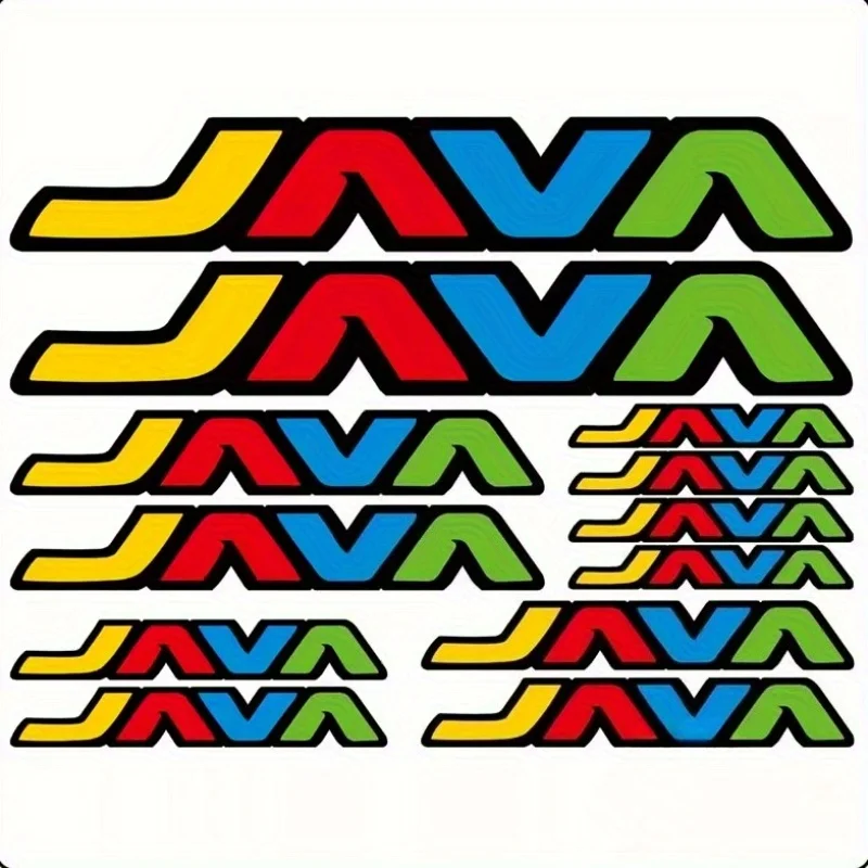 مجموعة واحدة من ملصقات إطار دراجة جافا، ملصقات زخرفية مبتكرة لخوذات الدراجات الجبلية، ترقية الدراجة الملونة