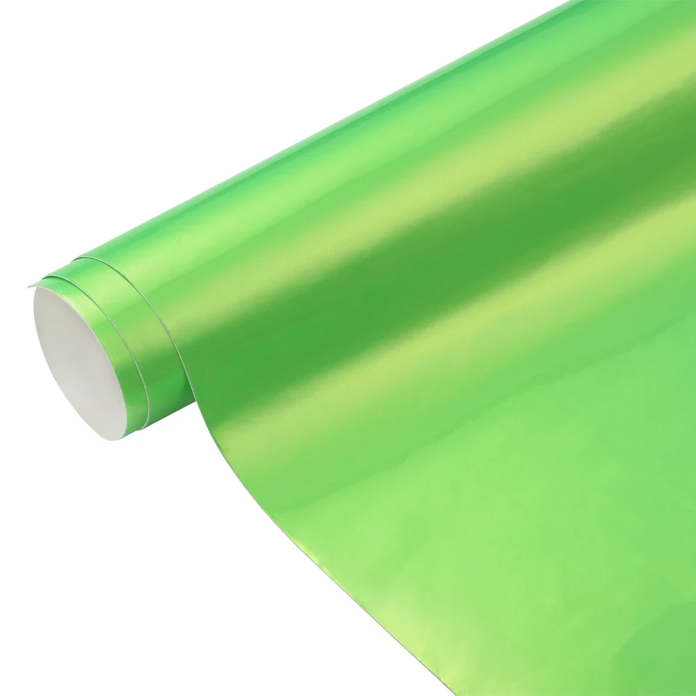 60cmX152cm Pearlescent Apple Green Twin Colors Vinyl Wraps Sheet Glossy Film Stickers Motorcycle Car Styling Decals Film Roll