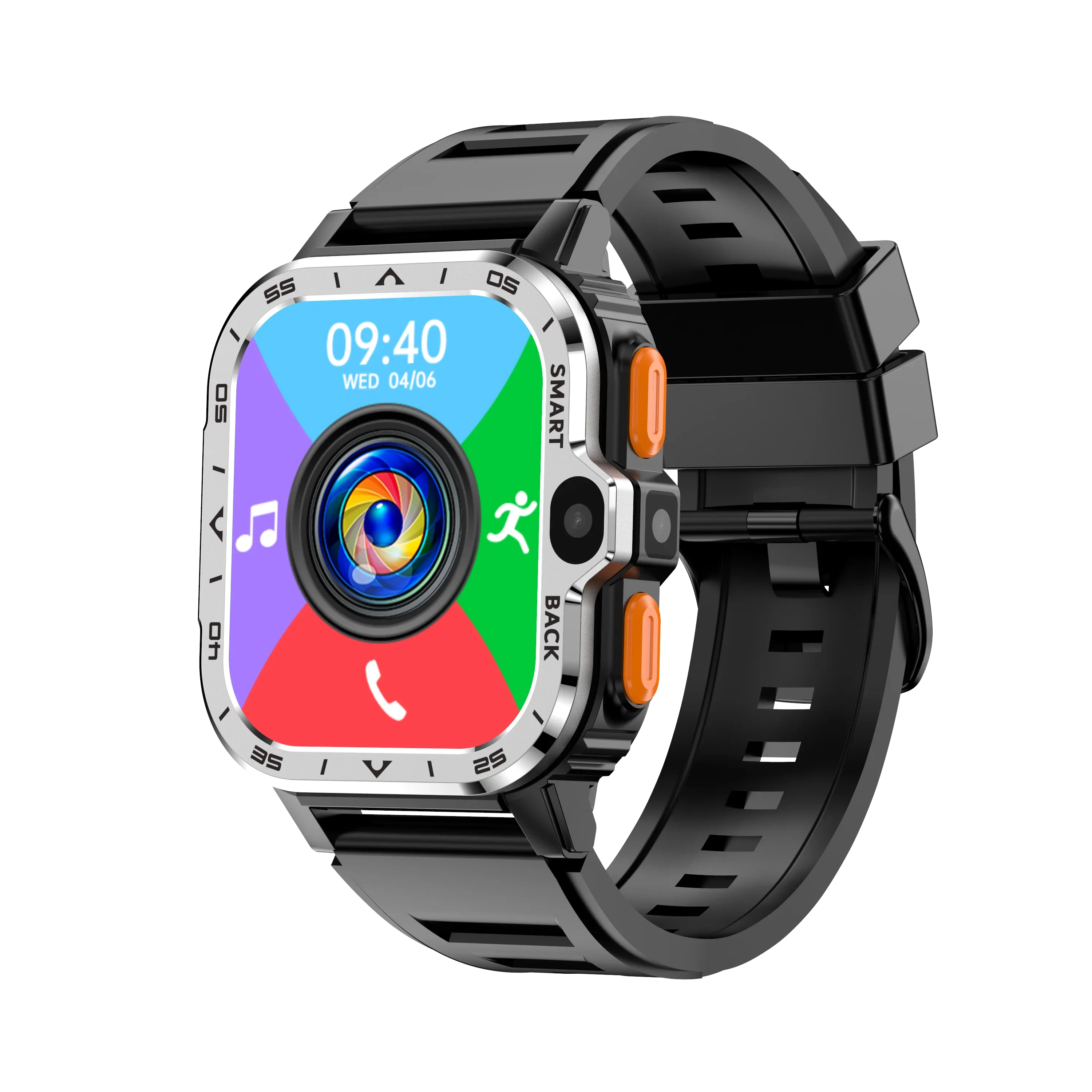 2024 PGD 4g Smartwatch mit WLAN, SIM-Karte und Kamera, wasserdicht, Android 8.1