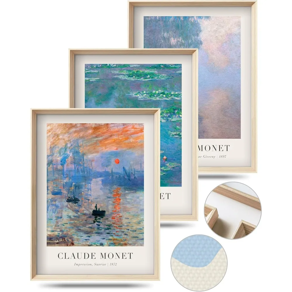 

Wall Art,Vintage Impressionist Botanical Painting,16x12IN High Framed Design Prints,Minimalist Classic Decor Aesthetic