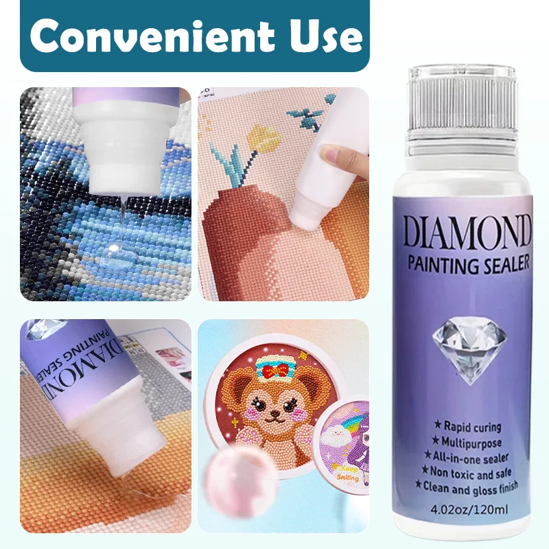 60ML/120ML/200ML Diamond Painting Sealer Diamond Mosaic Glue 5d Diamond Painting Accessories for Diy Diamond Painting Puzzles