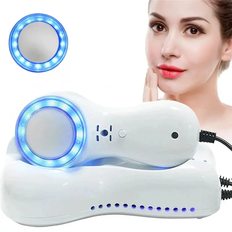 【PASSIONE】 Terapia de luz azul Masaje de la piel facial Máquina de estiramiento y elevación Martillo frío Herramienta de belleza para el cuidado de la piel Enchufe de la UE