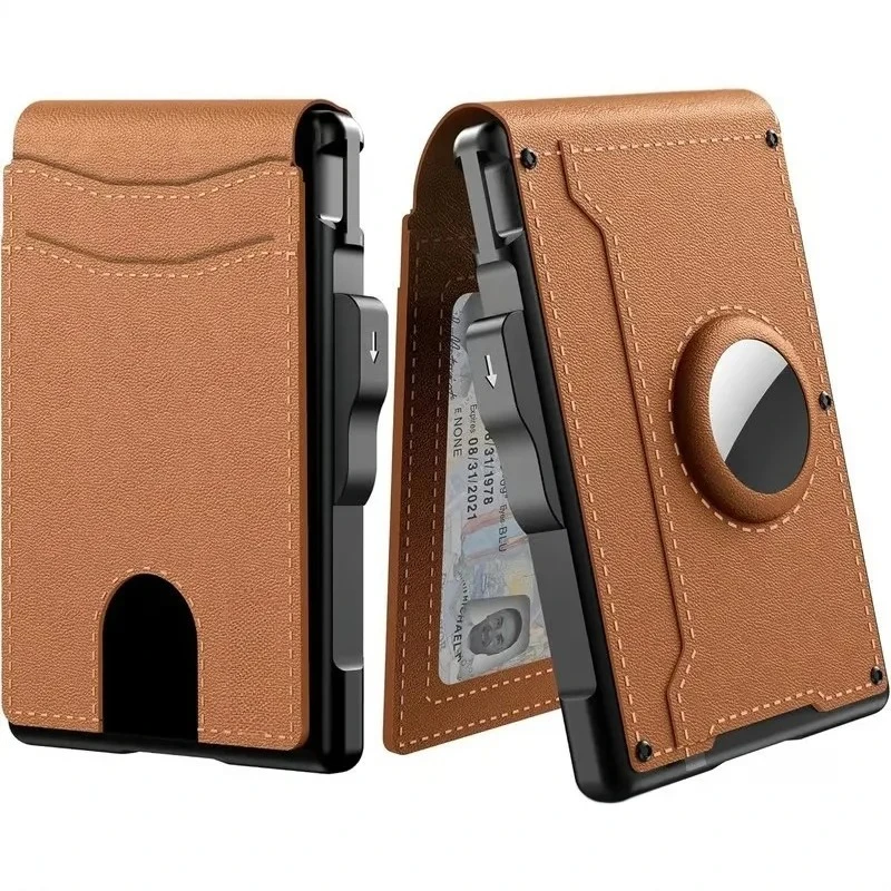 Men's  Leather Wallet - RFID Anti-Theft Slim ID Credit Card Holder, Fashion Durable Money Bag Case