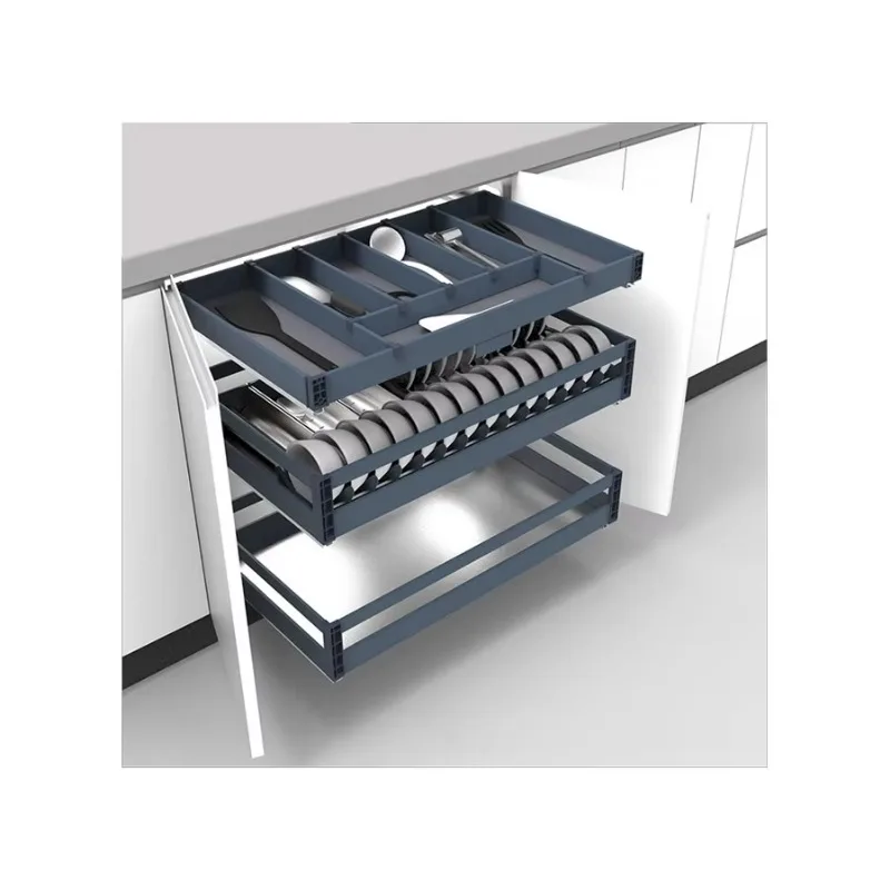 

Kitchen Tableware Storage Organizer, Multifunctional Pull-out Basket, Dish and Bowl Drawer Basket