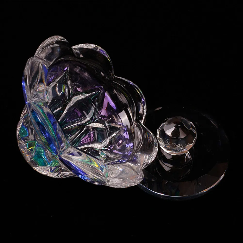 

Прозрачная стеклянная чаша для маникюра с крышкой, декоративный инструмент для профессионального маникюра и аксессуаров для ногтей