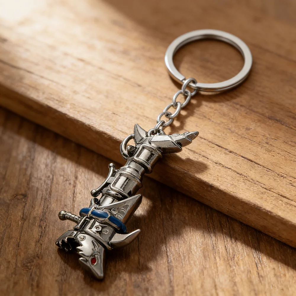Llavero con diseño de videojuego para hombres y mujeres, accesorio para coche, diseño geométrico único, llavero de metal