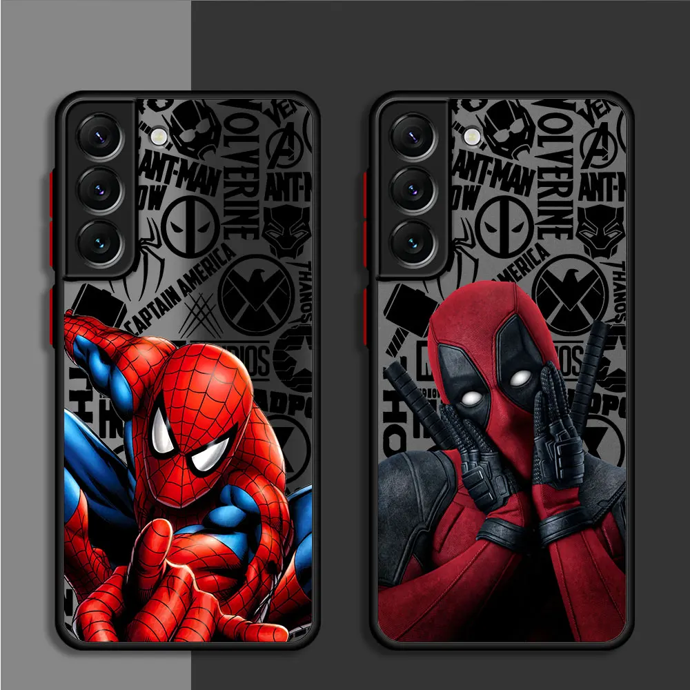 เคสโทรศัพท์แบบนิ่มสำหรับ Samsung Galaxy A14 A52 5G A72 A22 A33 A73 A23 A13 A32 A54 A34 A24 A53 Matte Spiderman Groot