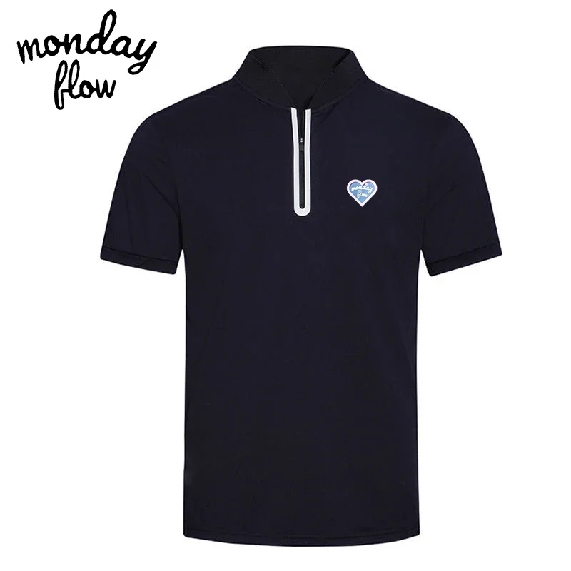 

Monday Flow Spring/Summer Men's Golf Shirt Fashion Casual Short Sleeved Golf Sportswear Quick Drying Breathable POLO T-shirt Top