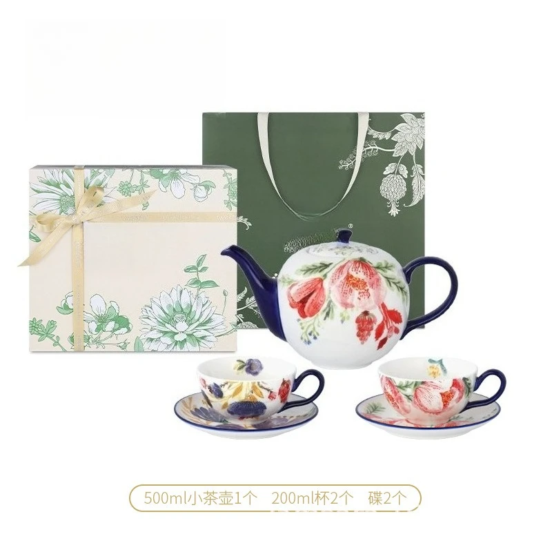 Western-style small tea set, British ceramic tea set, tea cup and saucer set, gift