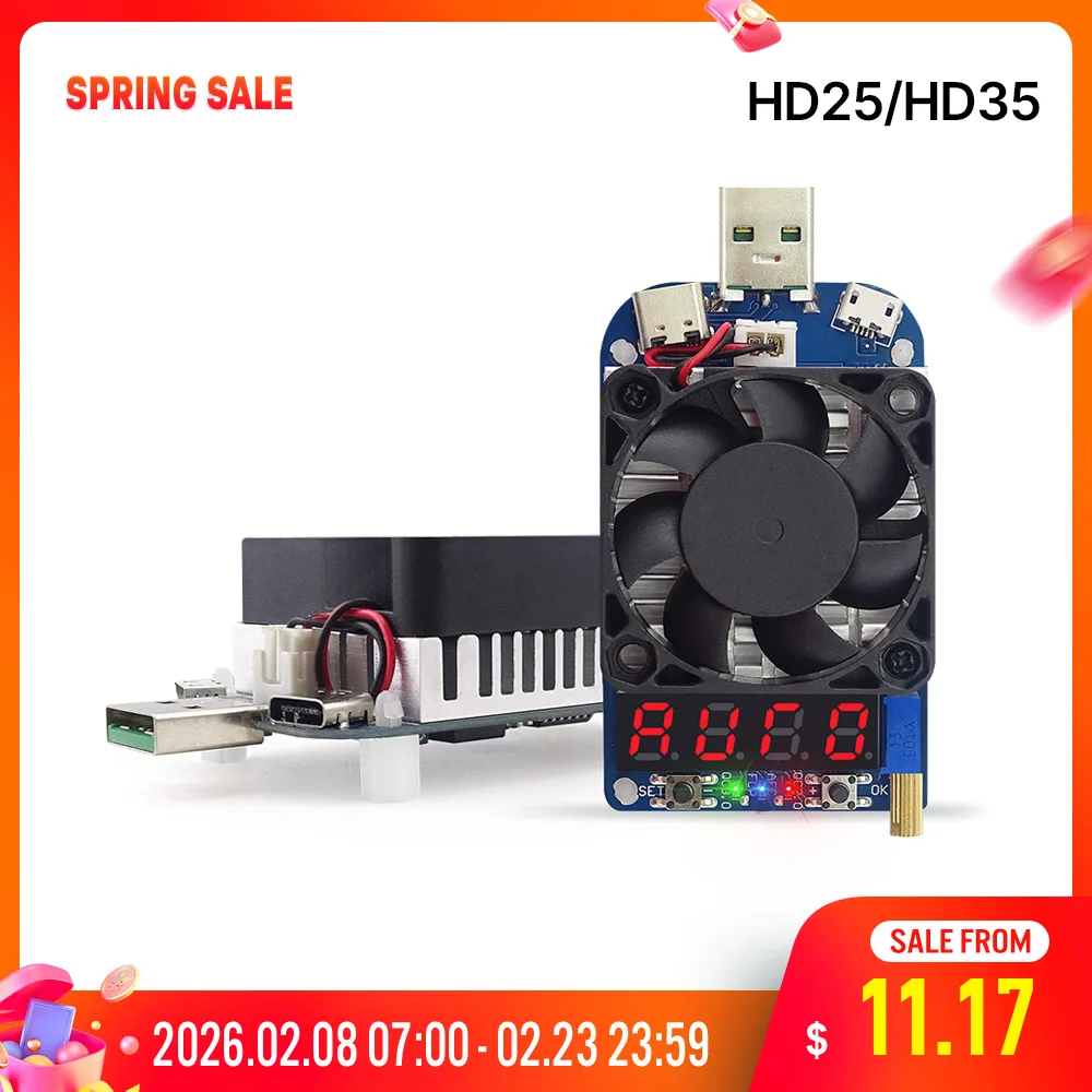 HD25 HD35 USB Load Resistor for Battery Testing