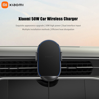 Xiaomi 50W Wireless Car Charger Set Smart Fast Quick Charging Support Power-Off and Inductive Expansion Phone Holder Auto Parts