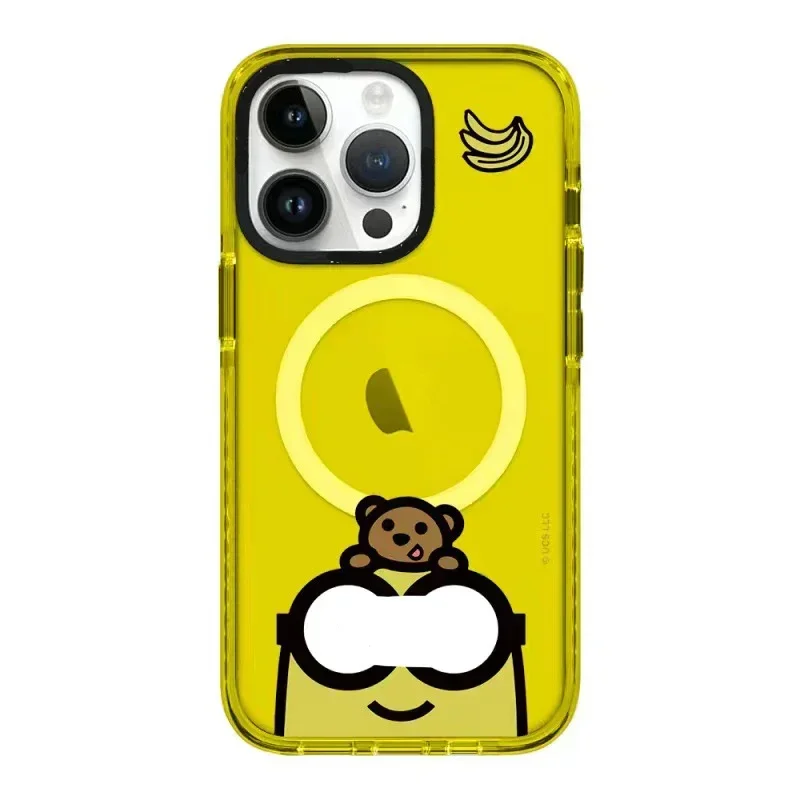 

MagSafe Acrylic Banana Yellow Phone Case Cover for iPhone 11 12 13 14 15 Pro Max Case for iPhone 15 ProMax