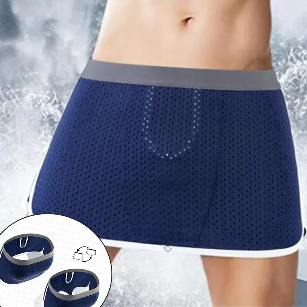 

Хлопковое неограничное нижнее белье, новый дизайн, нейлоновое дышащее сетчатое нижнее белье больших размеров, повседневные шорты для сна, мужские трусики