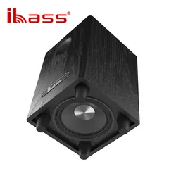 IBASS Desktop 6.5 Inch Passive Subwoofer Household Wooden Home Theater Sound System 100W High Power Pure Bass Speakers