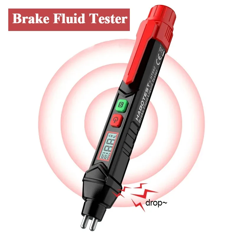

Brake Fluid Tester Auto Car Brake Liquid Digital Tester Pen LED Indicator Accurate Automotive Brake Oil Tester Sound Light Alarm