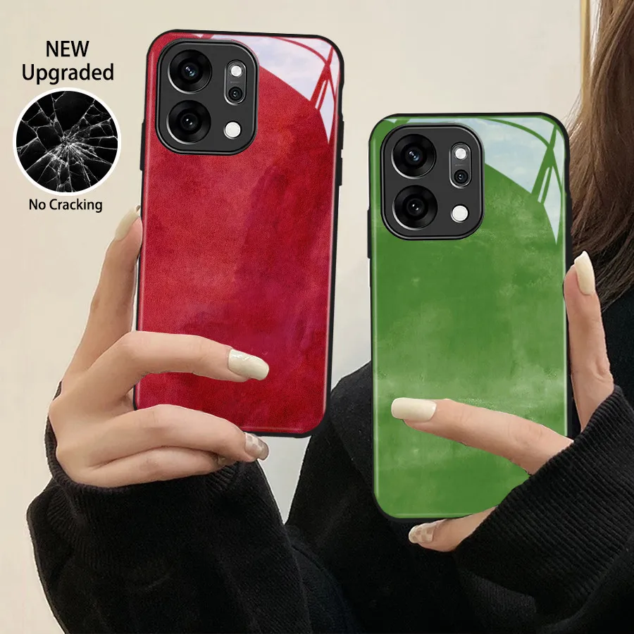 Funda de lujo de color para OPPO A6X A5X A5 Pro A3X A98 A57 A60 A18 A38 4G A77s A16 A74 A95 A57 2022 5G, funda de acrílico (no de vidrio) para teléfono