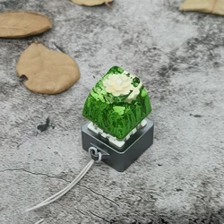 Handmade Nature Flower Custom Keycaps Artisan Resin Luxurious Gamer Mechanical Backlit Keyboard RGB Keycap For Anne Pro2 GK64 87