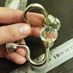 2x Crystal Curtain Holdback Hanger Wall Tie Backs Hooks Holder Curtain Tie Back