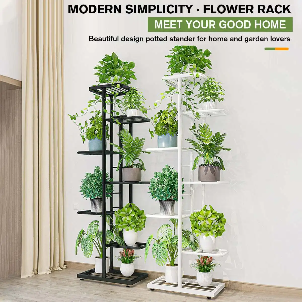 Iron Shelves For Plant Multi-Storey Floor-To-Ceiling Balcony Pot Plant Stand Flower Rack Living Room Lobby Display Flower Stand