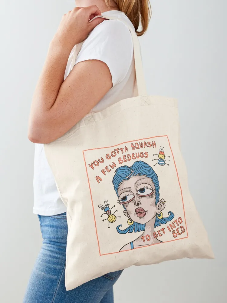 

Bedbug print Tote Bag Beach bag Handbags women Cloth bag shopping bags foldable