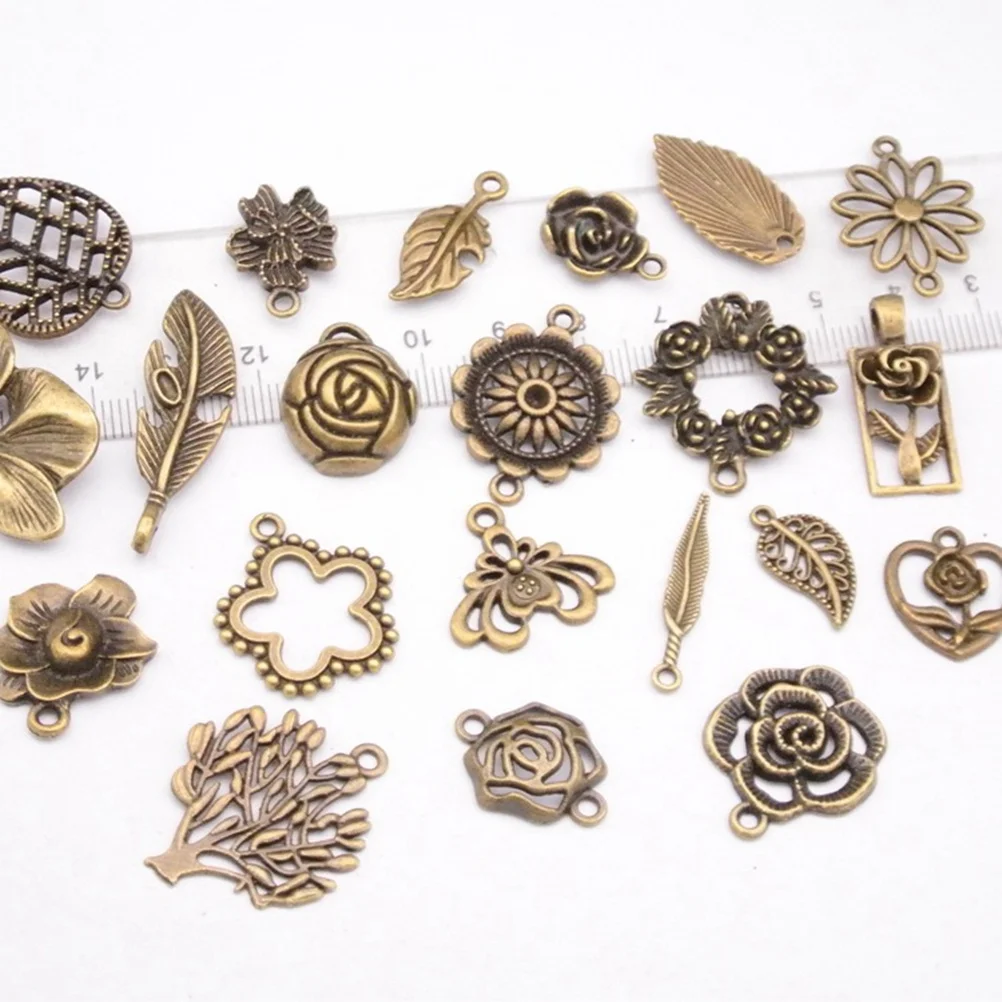 

21Pcs Vintage Alloy Jewelry Accessories Bronze Pendant Charms for DIY Crafting Necklace Bracelet Scrapbooking Supplies