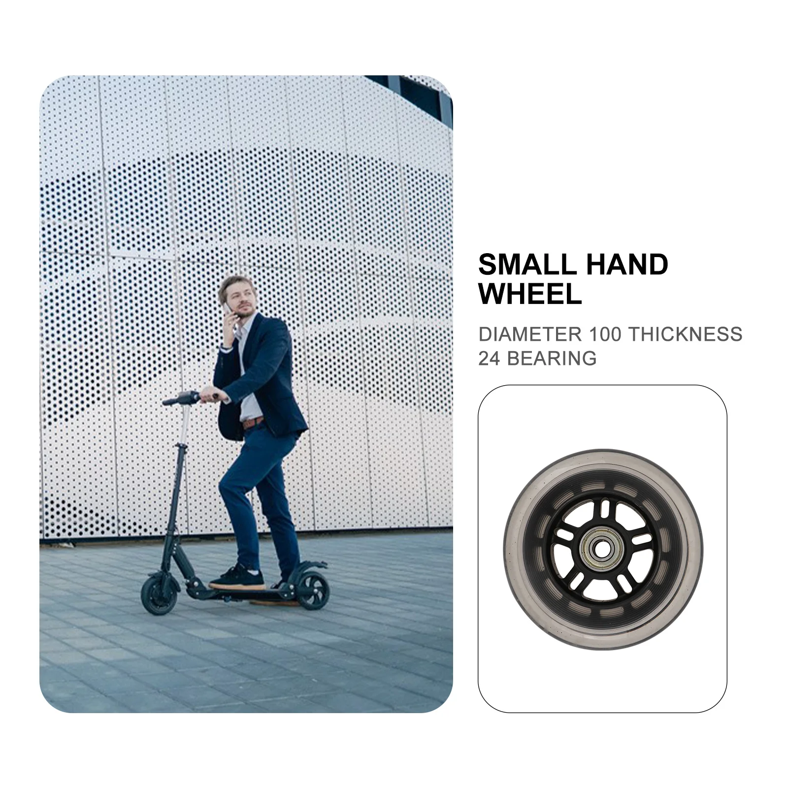 1 Pair Scooter Wheels Replacement Mute Durable Fit For Luggage Suitcase Baby Swing Car Multifunctional Weather Resistant Easy