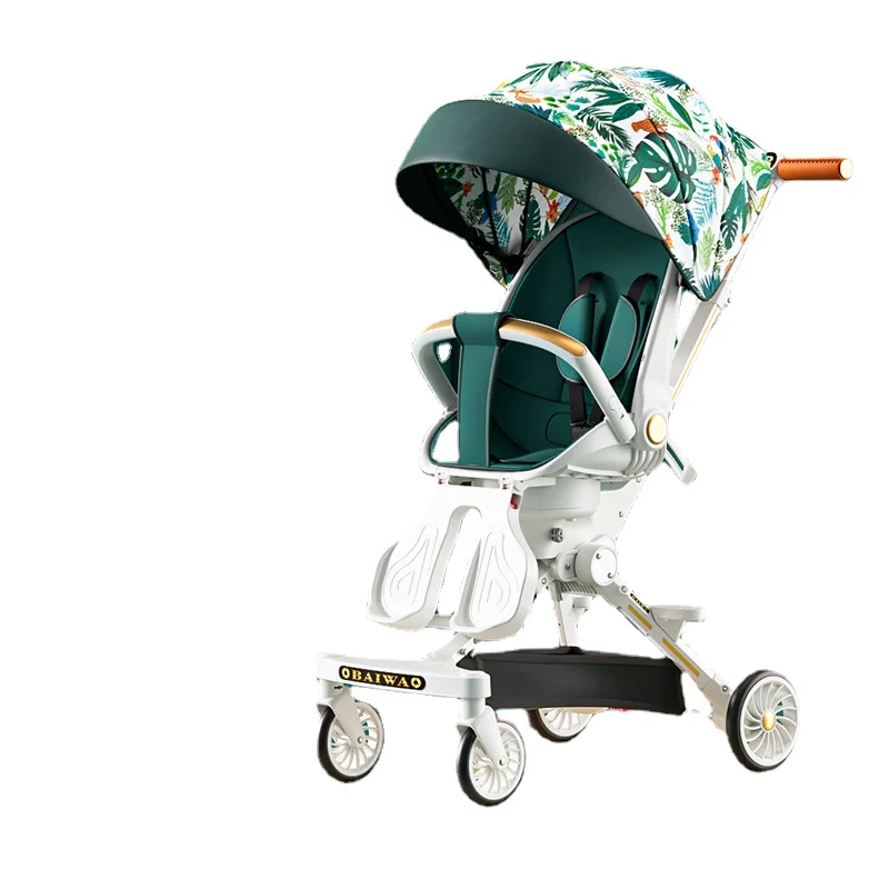 

Zl Baby Stroller Can Sit and Lie Lightweight One-Click Folding Two-Way High Landscape